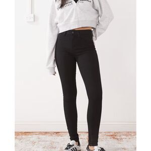 NEW NWT NOISY MAY Callie Skinny High Waist Denim Black Sz 25